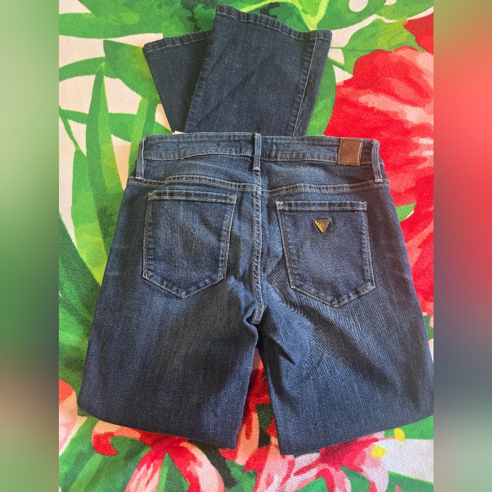 GUESS Women's Sexy Boot Mid Rise Jeans